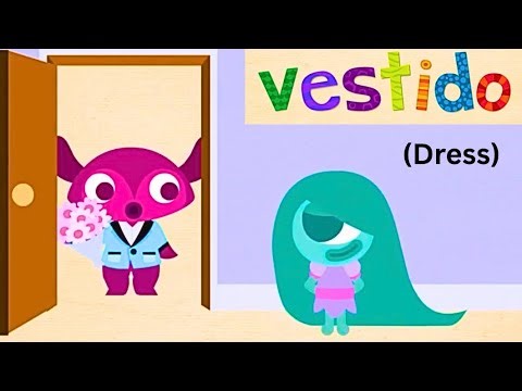 Learn Spanish Word VESTIDO / DRESS + English Translation | Endless Spanish | Kid Educational videos