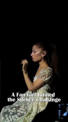 fan breaks ariana grande's silence challenge in the worst way #shorts #arianagrande
