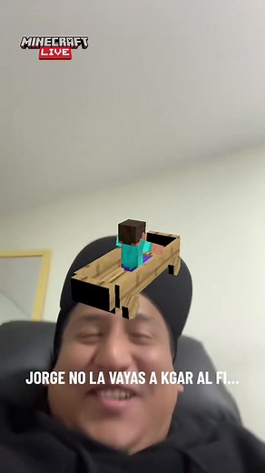 Reacción divertida al filtro de Minecraft de la hermana de Jorgito