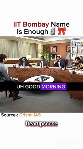 IIT Bombay Name Is Enough 🗿🎀 | UPSC Interview