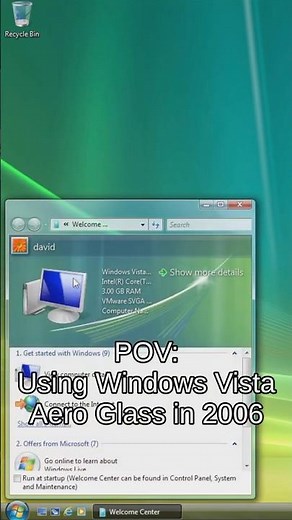 Using Windows Vista Aero Glass Theme in 2006 - POV #techretro #microsoft #operatingsystem #techhumor