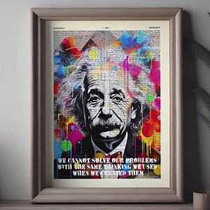 Albert Einstein Quote Print, Einstein Poster Wall Art Stencil Physicist Home Decor Philosopher Gift for Him Inspirational Saying Educational - Etsy UK