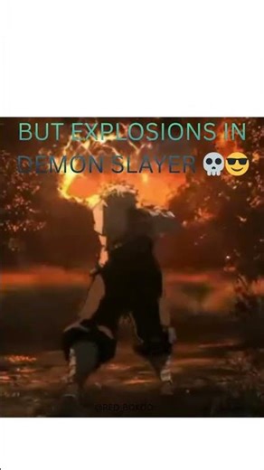 Explosions in Demon Slayer are Amazing ☠️ #anime #demonslayer #viral