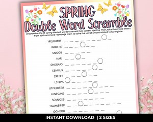 Seniors Spring Games, Spring Trivia Games, Spring Quiz, Garden Party Games, Spring Party Game, Games for Seniors, Fun Spring, Word Scramble - Etsy UK