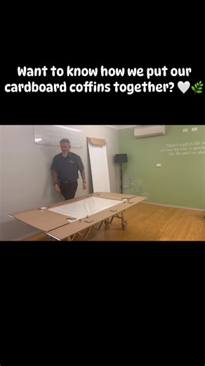 One thing we get asked a lot is what are the cardboard coffins like! Here's is one being put together by Colin. They're simple, easy and no fuss. We can also drop them to the family home to be decorated - so everyone can be part of a loved one's send off 🤍🌿 | The Funeral Collective