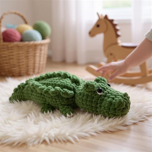 No Sew Alligator Crochet Pattern PDF Beginner Friendly Amigurumi Crocodile Plush - Etsy