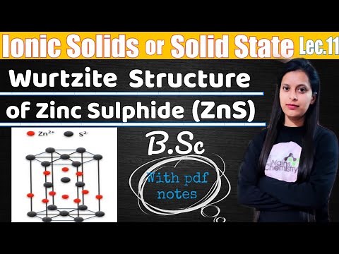 lec.11|wurtzite structure of ZnS| ionic solids| bsc | By Nainu Thakur