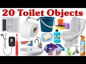 बाथरूम के 20 जरूरी सामान | Learn 20 Toilet Objects Name in English and Hindi |