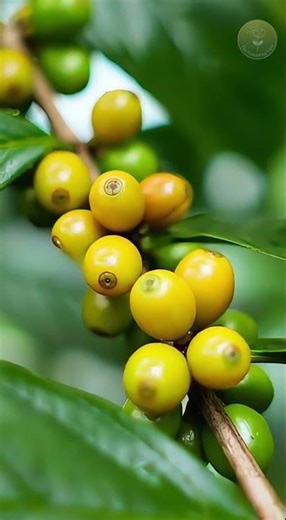 How Coffee Grows: From Flower to Red Cherry Time-Lapse ☕#coffee #coffeelover #farmtocup #growth
