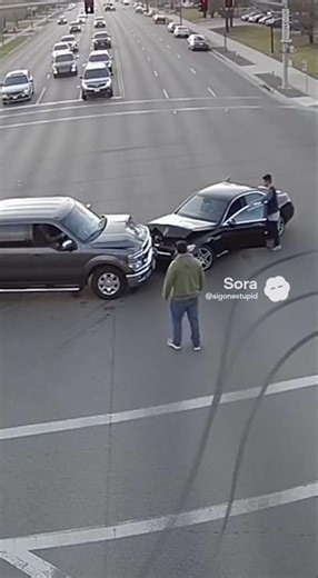 Goofy Car Crash Caught on Traffic Light Camera 😂🚗