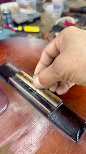 Antique guitar with bridge inlays #luthier #luthierwork #laudero #repair | Humberto Perez