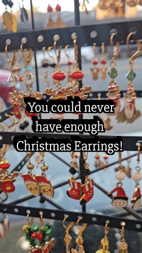 Studio C on Instagram: "Holiday rule #37: You can never have too many Christmas earrings. New gorgeous handmade pairs arriving daily — the perfect little pop of cheer. 🎄✨"