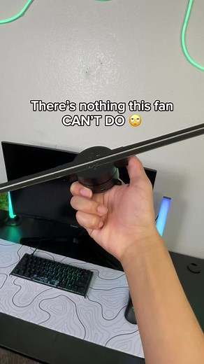 Theres NOTHING this fan CAN’T DO 👀😳 #fan #holographicfan #ledlights #hologram #3dhologramfan