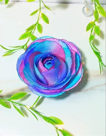 How to Make Aesthetic Rose With Tissues Paper/ Diy Flower Making Ideas/ #diy #craft #rose #shorts