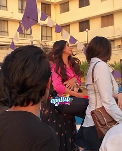 Sajal Aly at the trailer launch of her upcoming film Khel Khel Mein in Karachi today ✨ | ApniISP.Com