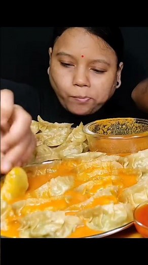 ASMR: Eating delicious big size momos🥟 momos eating challenge ASMR Mukbang 🤤😋