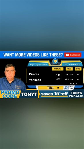 Pirates vs. Yankees 7/22/26 MLB Pick Prediction