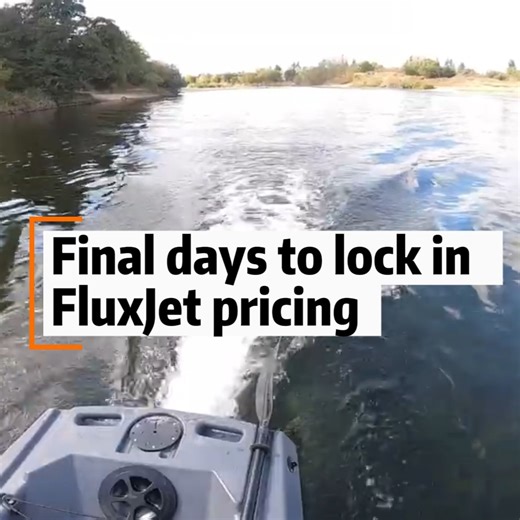 FluxJet pre-order pricing wraps up October 31. This is your final window to secure July delivery pricing before we move into the next stage. Each FluxJet is purpose-built around our jet drive — made for speed, control, and shallow-water freedom. | FluxJet Kayaks