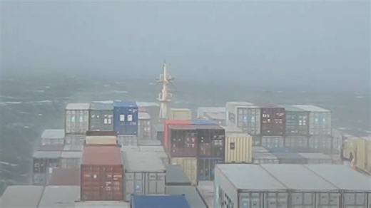 People are shocked at one thing after seeing video of cargo ships in rough seas