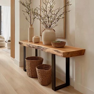 Wooden Console Table, Rustic Console, Handmade Console, Solid Wood Console, Walnut Console, Oak Console, Custom Console, Farmhouse Console - Etsy