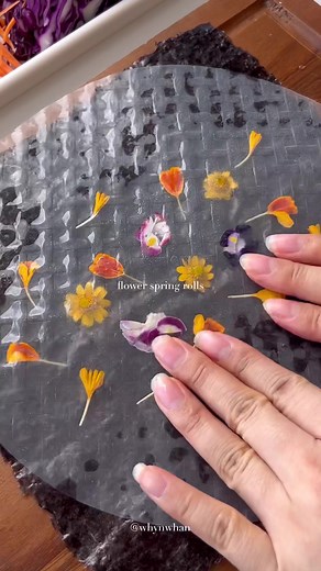 Flower Spring Rolls Recipe with Tofu - Healthy and Vegan