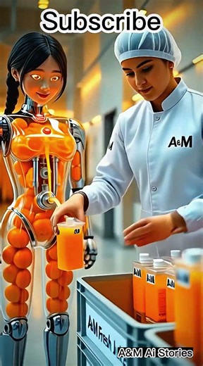 AI Robot Turns Fruits Into Juice 🤖🍊 | Future Food Factory #Shorts