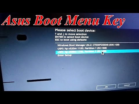 Asus Boot Menu Key || How To Boot Asus Desktop