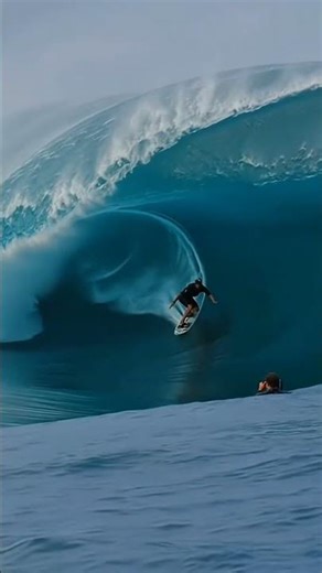 Tow-In Surfer Drops into Monster Wave from Boat 😱🌊