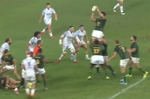 Watch: Boks launch midfield lineout