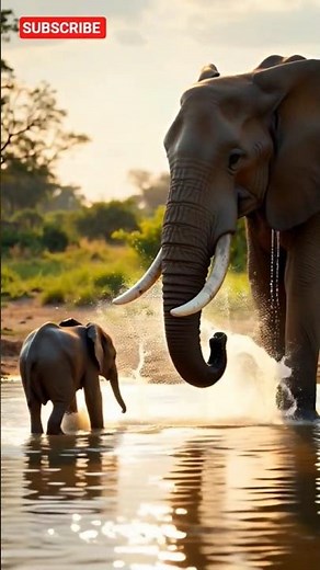 Baby Elephant Playtime 🐘💦 | Cute Animal Moments in 4K