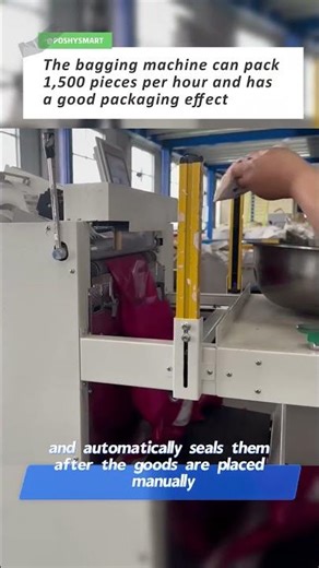 The bagging machine can pack 1,500 pieces per hour and has a good packaging effect