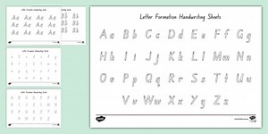 Letter Formation Alphabet Handwriting Worksheet