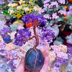 Crystal Money Tree: Healing Stone Feng Shui Decor, Tree of Life - Etsy