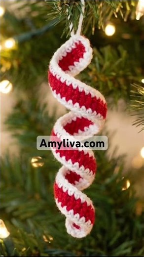 Handmade Crochet Spiral Ornaments | Festive DIY Christmas Decor #shorts #music #macramemakers #cute