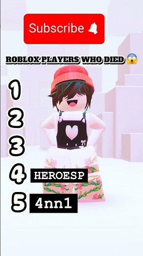 TOP 5 ROBLOX PLAYERS WHO DIED IRL 🔥 #roblox