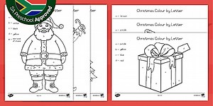 Preschool: Christmas: Colour by Letter