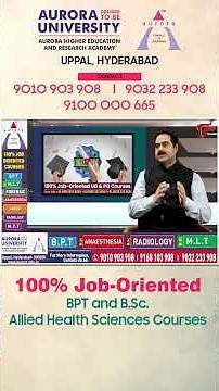 100% Job-Oriented #TeluguOne #AuroraUniversity #AuroraUniversityHyderabad #BPTCourse #ytshorts