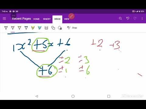 25. Factorisation Part3 (Quadratic Expressions)