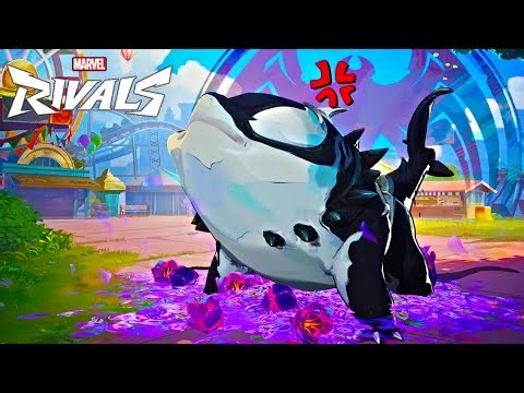 Marvel Rivals - ALL Emotes as Symbiote Jeff the Land Shark (4K)