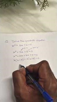 Algebra: Solving quadratic equations #maths #algebra