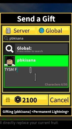 Day 2 of gifting perms to sub 🎁 #roblox #bloxfruits #giveaway