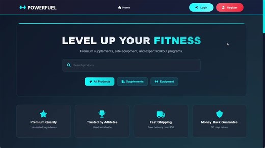 POWERFUEL React Web App for Fitness Supplements | Fathy Mohamed posted on the topic | LinkedIn