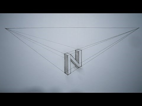 how to draw a letter in 2 point perspective