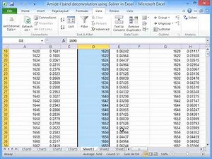 Using Solver in Excel: Part 3 – Deconvolution of spectral data