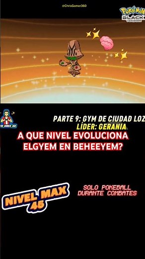 A este nivel evoluciona ELGYEM a BEHEEYEM en Pokémon Negro/Blanco Black/White #pokemon #nds