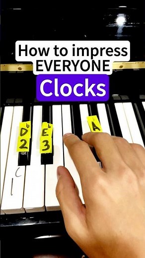 Clocks - easy piano tutorial