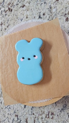 EASY Peeps cookie decorating tutorial 🐰 #eastercookies #sugarcookiedecorating