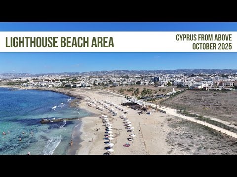 Paphos Lighthouse Beach Area - Drone Footage