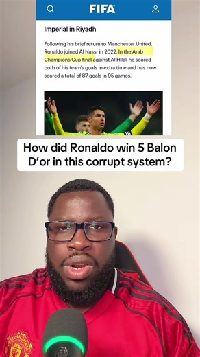 Ronaldo's 5 Ballon d'Ors: A Corrupt System?