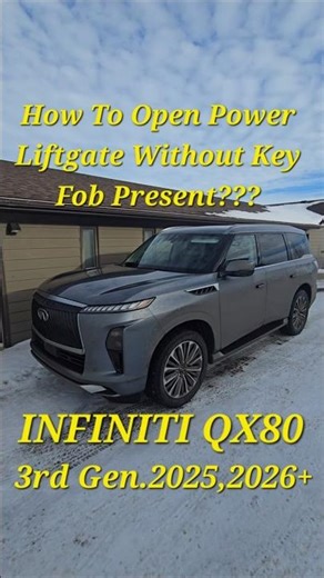 DID YOU FIND THAT BUTTON YET?How To Open Liftgate Without a Key Fob INFINITI QX80 2025/2026+#shorts